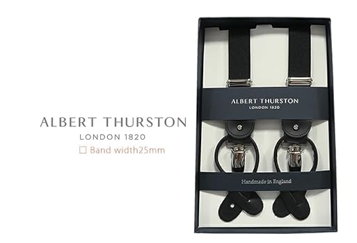 英国製アルバートサーストンLTブルーにドクロJQSKLLTBL/RYBLB115 ALBERT THURSTON アルバートサーストン サスペンダー リミテッド